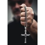 Men's Steel Necklace with Fast & Furious Cross - Image 3