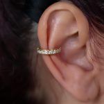 Flat Ear Cuff with Zircon Crystals - Image 2