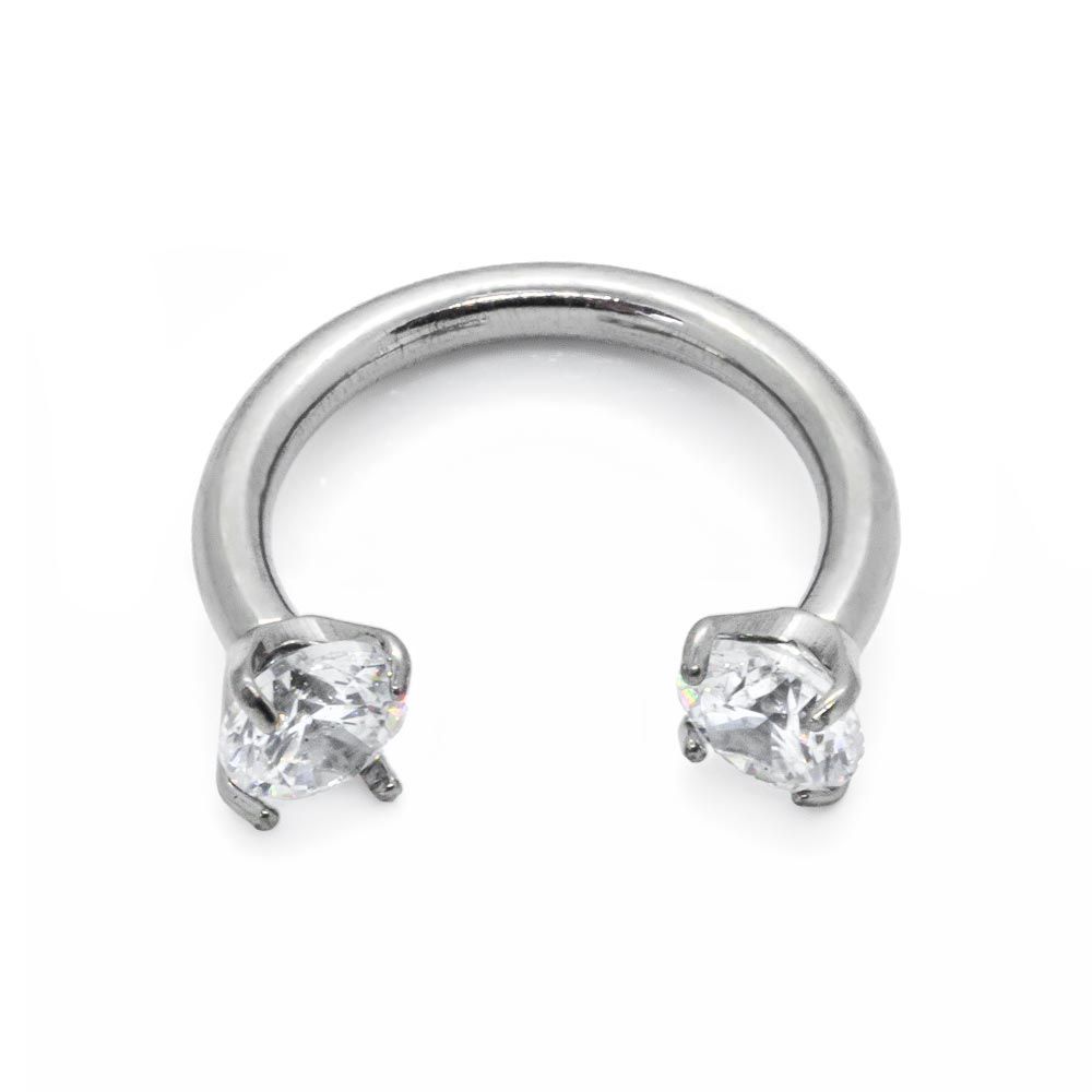 Σκουλαρίκι Septum Τιτάνιο Ζιρκόν Titanium Septum Ring Zircon