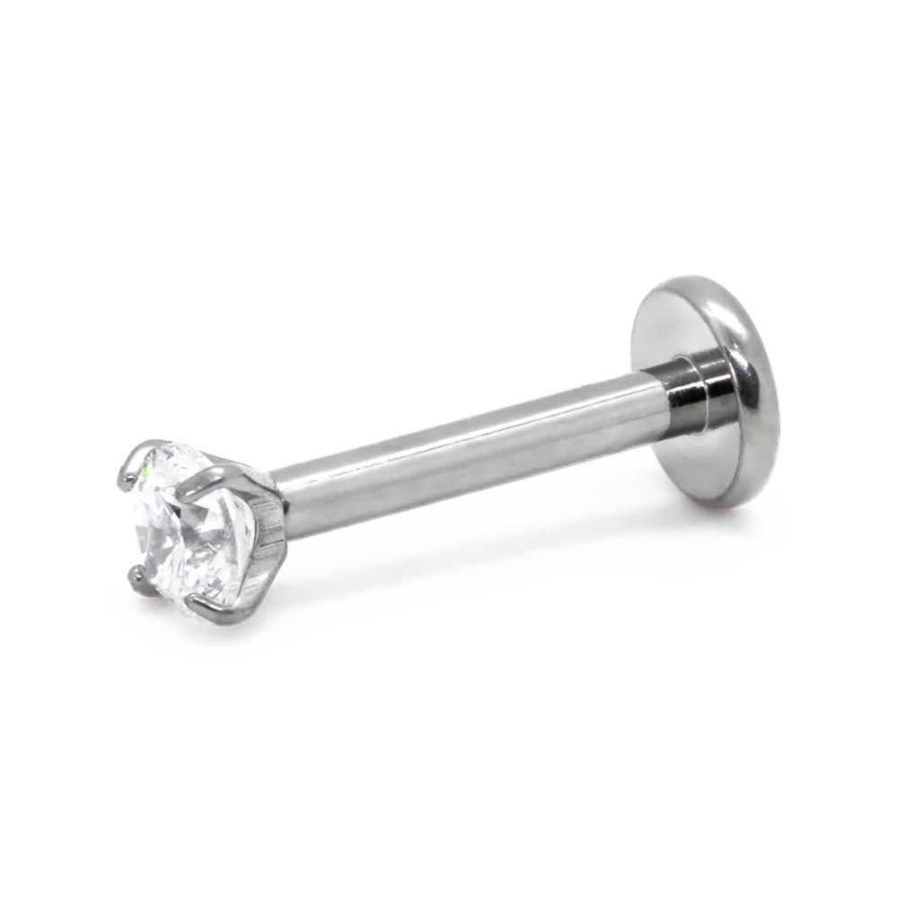 Μπάρα Χειλιών Τιτάνιο Ζιρκόν Titanium Labret Barbell Zircon