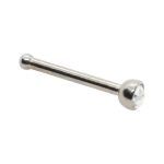 Σκουλαρίκι Μύτης Ίσιο Τιτάνιο Ζιρκόν Titanium Ball-end Nose Stud