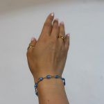 Ατσάλινο Ασημί Βραχιόλι με Ματάκια σε Οβάλ Πλαίσιο - Image 2