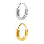 Double Open Nose Hoop 8mm – Surgical Steel - Image 1